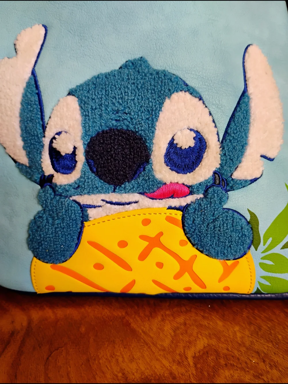 Loungefly Blue Stitch Pineapple Mini Chenille Backpack